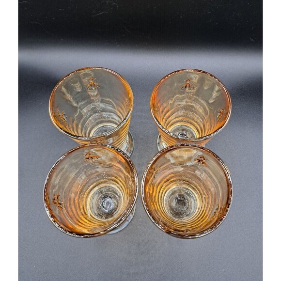 La Rochere Musee Paris Bee Orange Iced Tea/ Water Glasses 5.5” h 10 oz Set of 4 - Picture 2 of 12